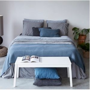 Dekbedovertrek House in Style Luca Blue Grey Satijn-240 x 200 / 220 cm | Lits-Jumeaux