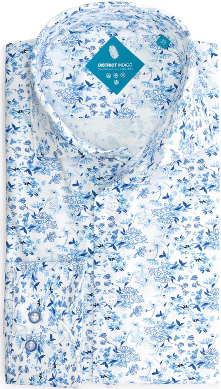 District Indigo Performance Overhemd Print Blue (7.31.025.730 - 318)