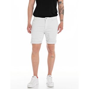 Replay Hyperflex Jeans Short Benni Pearl Grey