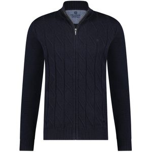 Fellows United Vest Rough Cable Front And Navy