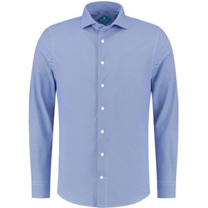 District Indigo Overhemd Performance Print M Blue