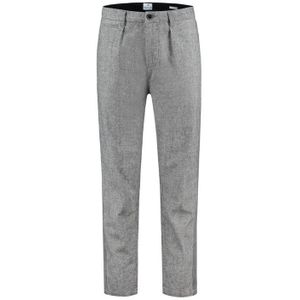 Dstrezzed Chino Wide Pleated Melange Dobby Grijs