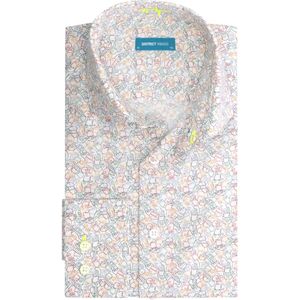 District Indigo Overhemd Print Multicolor