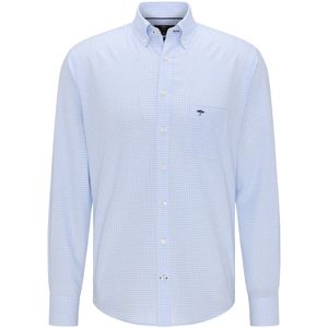 Fynch Hatton Overhemd Oxford Check Light Blue