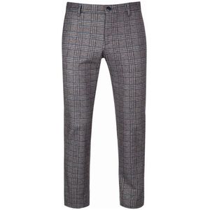 Alberto - Rob Stretch Chino Grijs Geruit - Heren - Maat W 36 - L 32 - Slim-fit