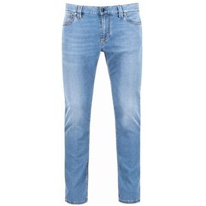 Alberto SLIM Super Stretch Light Tencel Denim Turqoise