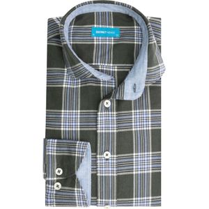 District Indigo Overhemd Ruit Groen