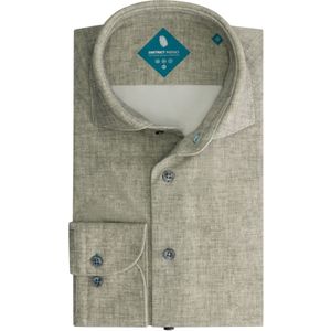 District Indigo Overhemd Pique Performance Mel. Light Green