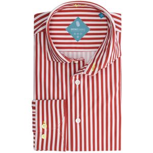 District Indigo Overhemd Performance Streep Rood