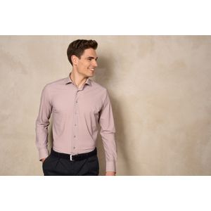 District Indigo Performance Overhemd Check Beige