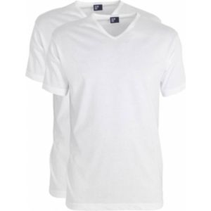 Alan Red T-shirt Vermont 2 Pack V-hals Extra Lang + 5cm Wit