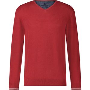 Fellows United Pullover V-neck Rib Details Red