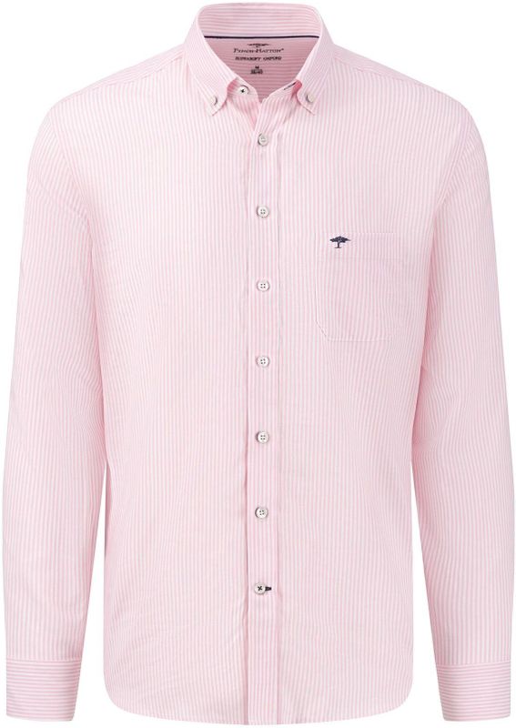 Fynch-Hatton - Oxford Shirt - Blauw - 100% Katoen - Lange Mouwen