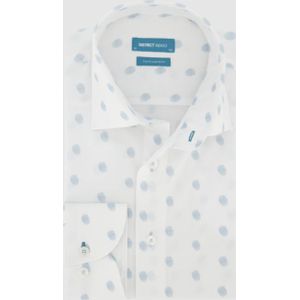 District Indigo Overhemd Fingerprint Blauw/Wit