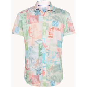 A Fish Named Fred Korte Mouw Overhemd SS Collage Multicolor