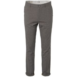 No Excess Broek Linnen Pied De Poule Khaki