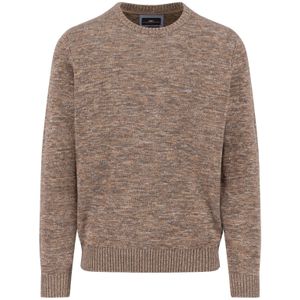 Fynch Hatton Fynch Hatton Pullover O-Neck Twisted Mouliné Earth
