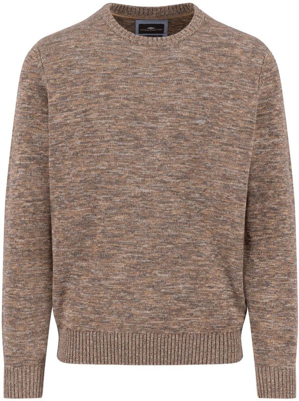 Fynch Hatton Fynch Hatton Pullover O-Neck Twisted Mouliné Earth