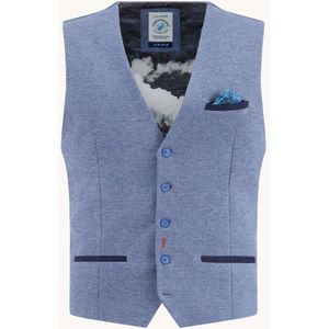 A Fish Named Fred Waistcoat Pique Jeans Blue