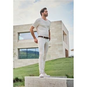 Alberto SUPERSLIM Superstretch Coloured Denim White