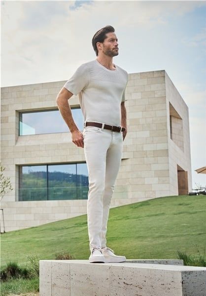 Alberto SUPERSLIM Superstretch Coloured Denim white (4077 1764 - 100)