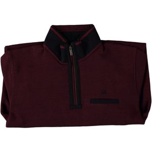 Fellows United Fellows United Pullover Half Zip Jaquard Interlock Bordeaux
