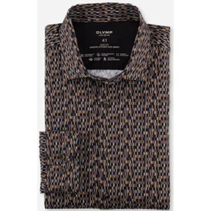 Olymp Overhemd Level 5 24/7 Bruin