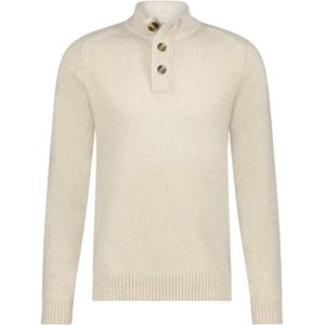 Fellows United Pullover Premuim Half Button And Zip Blanc De Blanc