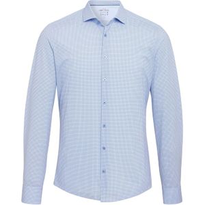 Pure Shirts Overhemd Functional Light Blue Printed