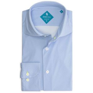 District Indigo Overhemd Performance Diagonal Light Blue