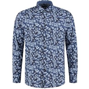 Dstrezzed - Overhemd Print Bloemen - Navy - 351014D - 669