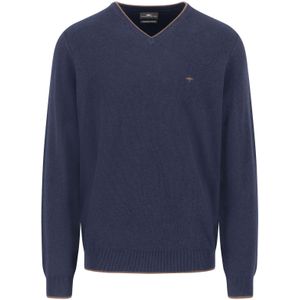 Fynch Hatton Pullover V-Neck Structure Navy