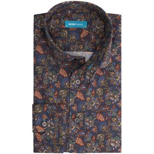 District Indigo Overhemd Print Navy