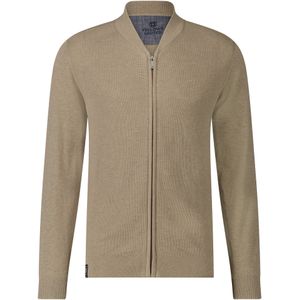 Fellows United Cardigan Honeycomb Bomber Coll Mid Brown