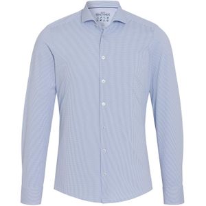 Pure Shirts Functional Lange Mouw Overhemd Jersey Print Blauw