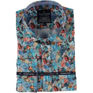 Fellows United Korte Mouw Overhemd Postcard Stretch