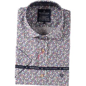 Fellows United Korte Mouw Overhemd Stretch Dots Multicolor