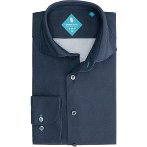 District Indigo Overhemd Performance Twill Navy Blauw