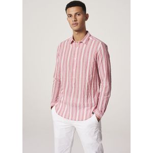 Dstrezzed Overhemd Crinkle Stripe Rood