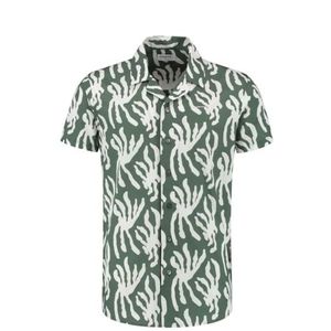 Pure Path Overhemd Korte Mouw Forest Green