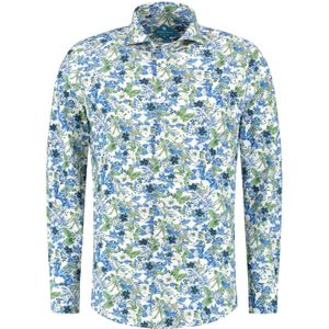 District Indigo Overhemd Performance Print Flower
