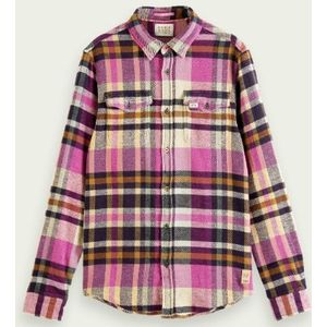 Scotch & Soda Regular-Fit Checked Brushed Flannel Shirt Combo A