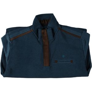 Fellows United Pullover Waffle Structure Mid Blue