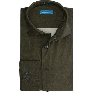 District Indigo Performance Overhemd Herringbone Groen