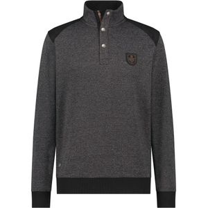 Fellows United Fellows United Pullover Herringbone Suede Details Antra