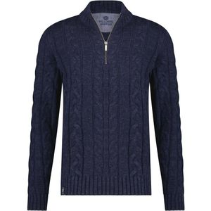 Fellows United Pullover Cable 80% Lambswool Navy