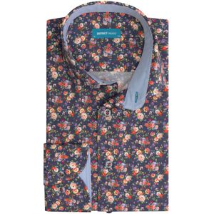 District Indigo Overhemd Print Navy