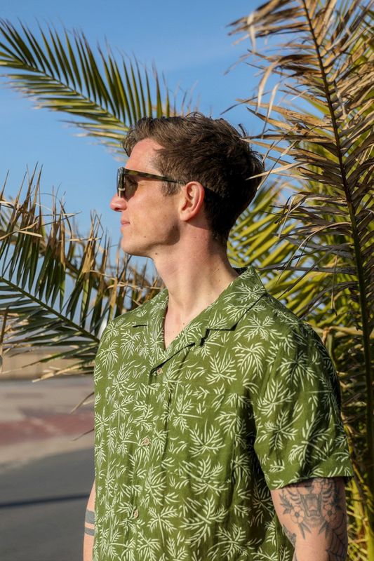 Kultivate Korte Mouw Overhemd ST Paraiso Groen (2301020003 - 725)