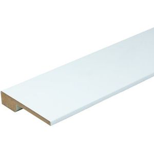 Overzetplint MDF 18x90mm (12x60mm uitsparing) geschaafd vochtwerend wit voorgelakt per 4 stuks