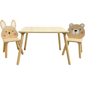 Maxx Kidz Kindertafel en 2 Stoeltjes - Speeltafel voor Kinderen - Tekentafel